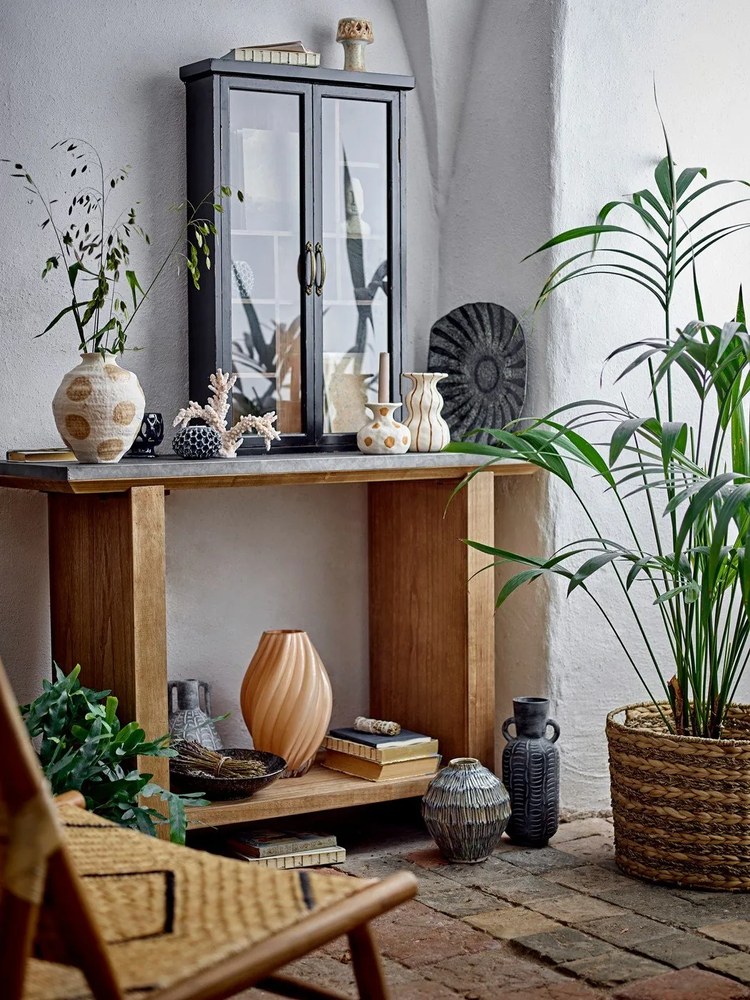 Vaso arancione in vetro (altezza totale 30 cm) Kanji – Bloomingville