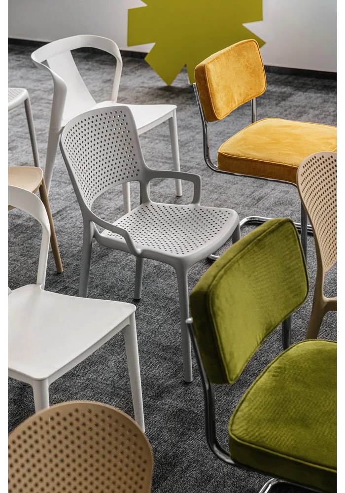 Sedia da pranzo in velluto a coste verde Rupert - Unique Furniture