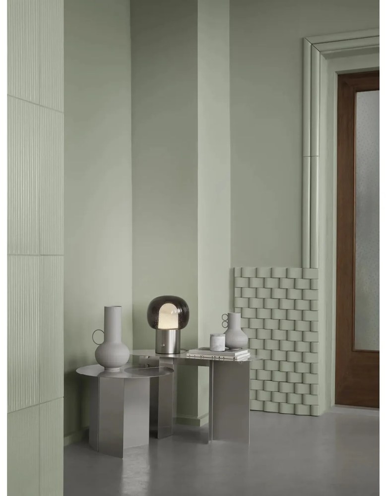 Tavolo consolle color argento opaco in acciaio inox 35x80 cm Oru – Blomus