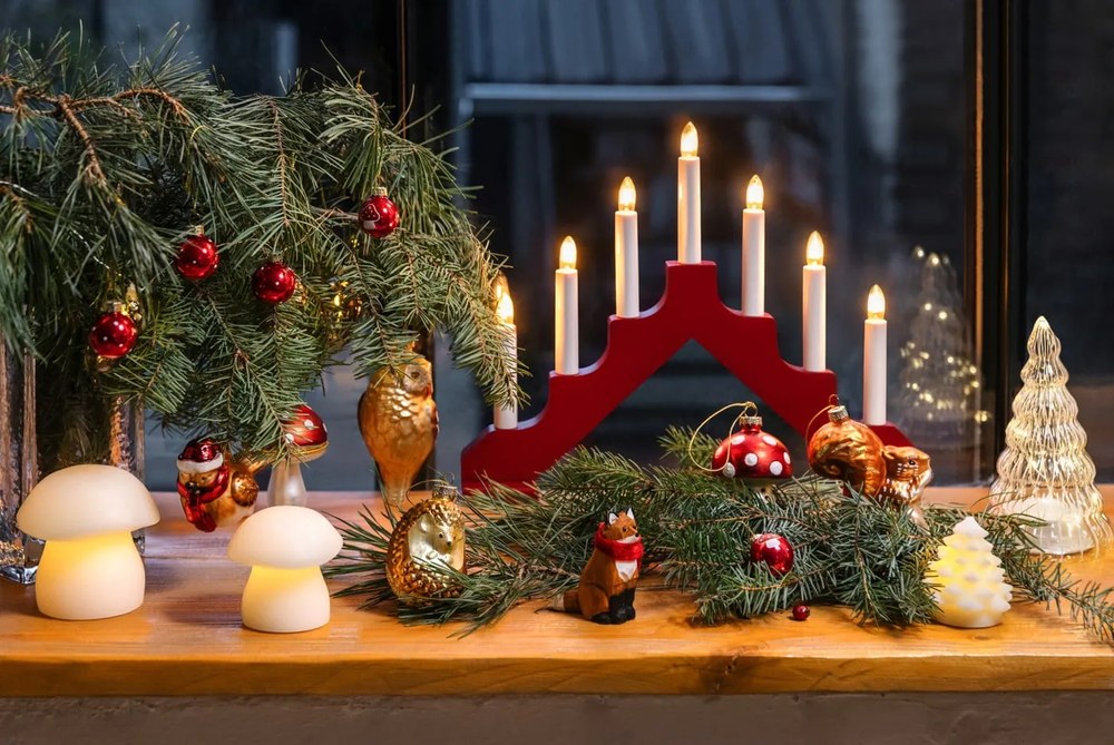 Decorazione natalizia luminosa bianca 4 pz ø 6,5 cm Carla – Sirius