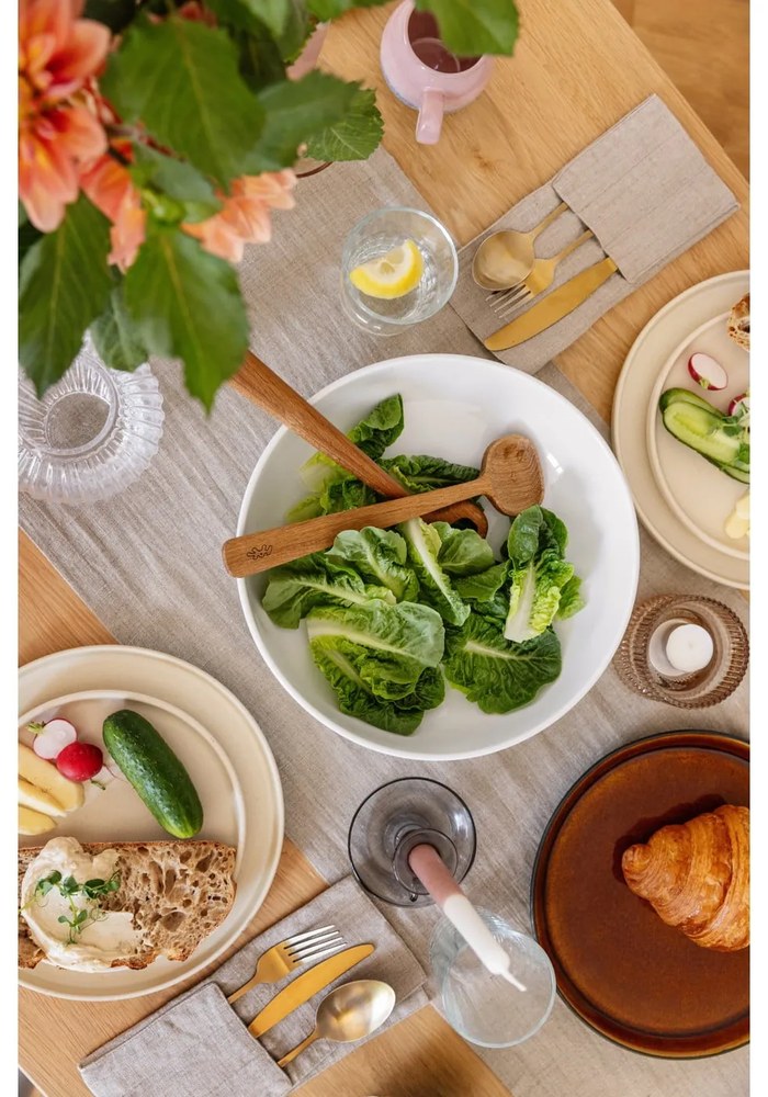 Set di piatti color crema in gres 12 pz Malia - Bonami Selection