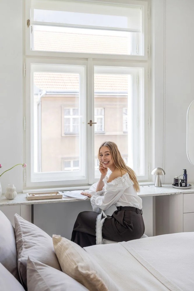 Vaso in gres bianco - Bloomingville