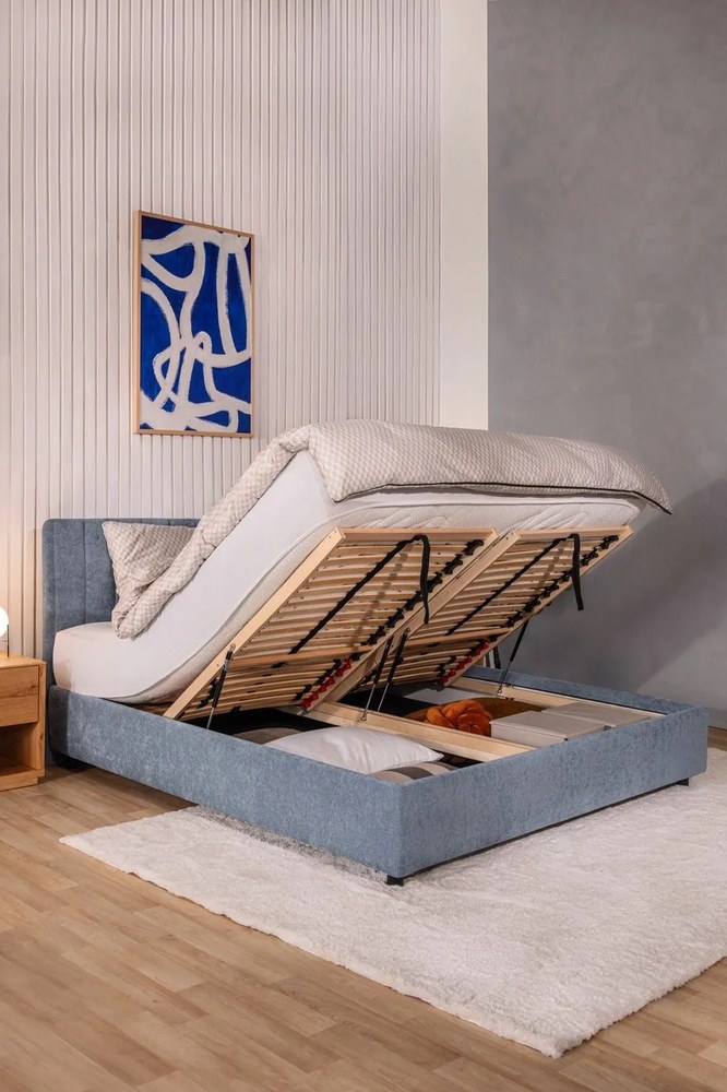 Scatola in tessuto beige con coperchio 35x19x26 cm Soft Storage - Bigso Box of Sweden