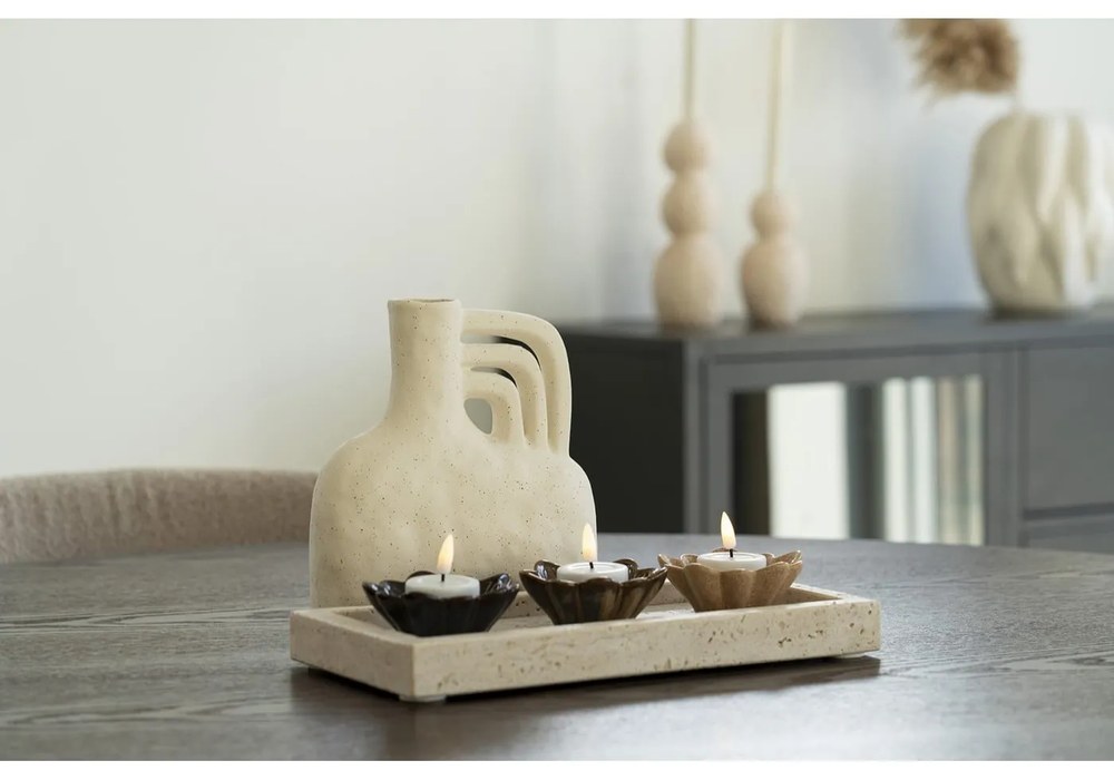 Vassoio decorativo in pietra 15x30,5 cm Travertine – House Nordic