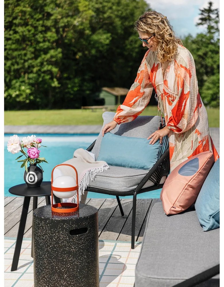 Divano da giardino nero a due posti North - Bonami Selection