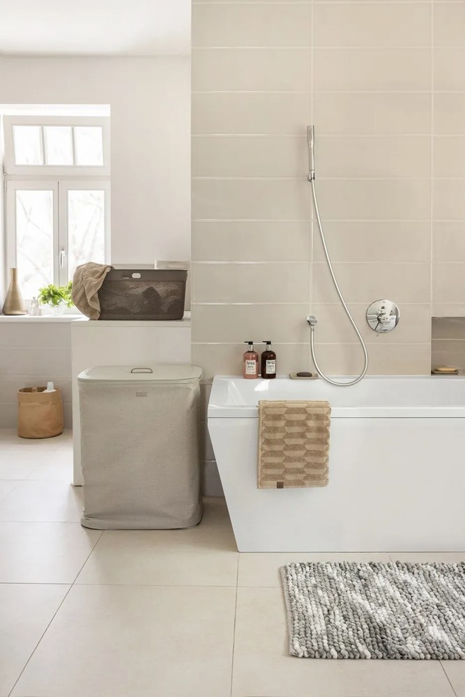 Cesta per il bucato beige in tessuto 2x45 l Tota – Joseph Joseph