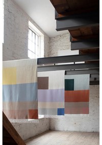 Coperta gialla-azzurra 125x190 cm Brick - Mette Ditmer Denmark