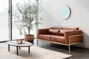 Tavolino da salotto marrone in rovere massiccio 65x120 cm Mu – Gazzda