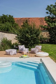 Asciugamano da bagno in cotone biologico color lavanda e marrone chiaro 70x133 cm Nova Arte - Mette Ditmer Denmark