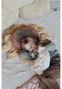 Tappeto marrone lavabile in cotone tessuto a mano 110x100 cm Chicken - Lorena Canals
