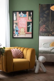 Letto matrimoniale imbottito beige rete non inclusa 180x200 cm Mattis Cord – Meise Möbel