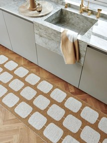 Passatoia da interno/esterno giallo ocra/color crema 70x200 cm Sten Ochre – Pappelina