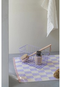 Tappetino da bagno in cotone biologica giallo chiaro e viola 50x80 cm Retro - Mette Ditmer Denmark