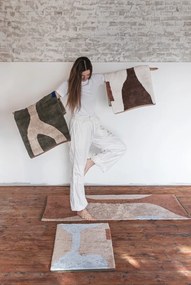 Tappeto in cotone lavabile verde scuro 50x80 cm Figura - Mette Ditmer Denmark