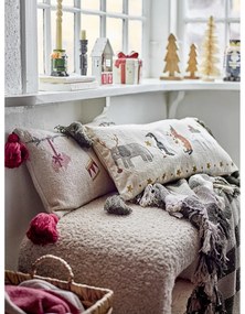 Panca crema in tessuto bouclé Bobbie - Bloomingville