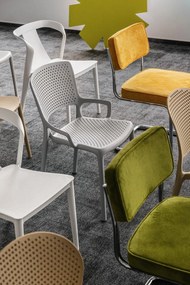 Sedia da pranzo in velluto a coste giallo Rupert - Unique Furniture