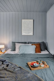 Biancheria verde scuro per letto matrimoniale 200x200 cm Forest Green - Linen Tales