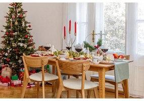 Sedia da pranzo in rovere con seduta bianca Arch - Bonami Essentials