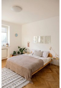 Biancheria da letto singola in flanella beige e crema 135x200 cm - Catherine Lansfield