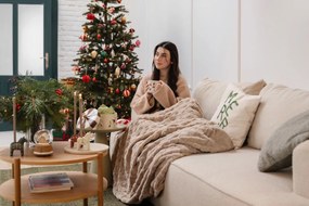 Coperta beige in micropile 150x200 cm Rava – Tiseco Home Studio