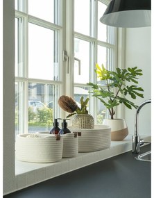 Set di cestini per il bagno in tessuto 3 pz 35x25x13 cm Jarana - House Nordic