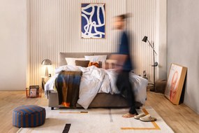 Letto matrimoniale imbottito grigio tortora con contenitore e rete inclusi 180x200 cm Myra Pillow – Bonami Selection