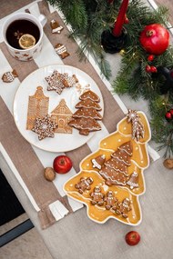 Piatto da portata bianco in ceramica a tema natalizio ø 26 cm Christmas cottage – Dakls