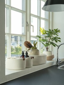 Set di cestini per il bagno in tessuto 3 pz 35x25x13 cm Jarana - House Nordic