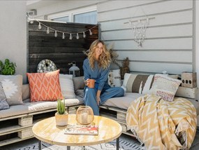 Tappeto da esterno grigio e crema , 160 x 230 cm Biri - NORTHRUGS