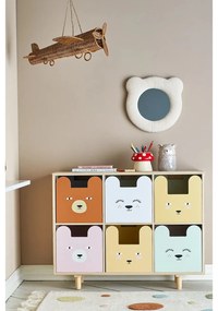 Cassettiera bassa per bambini in legno massiccio di pavlovnia in colore naturale 25,5x88,5 cm Calle - Bloomingville Mini
