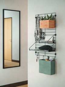 Staffa in metallo nero per scaffalatura modulare Mural - Metaltex