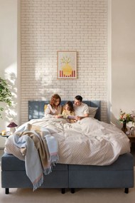 Letto boxspring blu con contenitore 180x200 cm Elva Bold Line – Bonami Selection