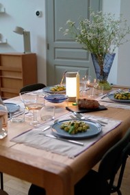 Vaso in vetro blu fatto a mano Abyss - Hübsch