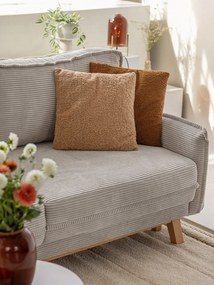 Divano letto in velluto a coste beige 218 cm Tori - Bonami Selection