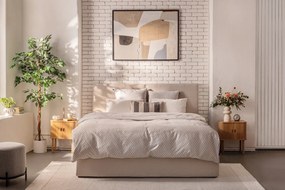 Comodino in rovere decorato in colore naturale Langley - Actona