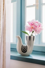 Vaso in gres dipinto a mano color crema (altezza 19 cm) Trudy - Bloomingville