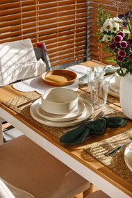 Set di piatti color crema in gres 18 pz Malia - Bonami Selection