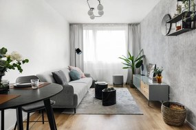 Mobile TV grigio-color legno naturale effetto rovere 180x52 cm Sierra - Teulat