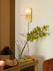 Lampada da parete per presa di corrente in ottone Ruffle - Hübsch