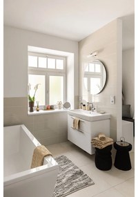 Sgabello da giardino nero in legno di paulownia Borre - WOOOD