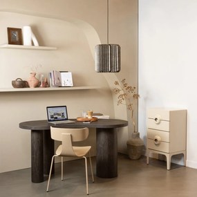 Tavolo consolle marrone scuro con effetto pino 70x150 cm Maan – WOOOD