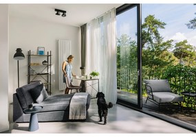 Tavolino in alluminio blu , ø 39,5 cm Ringar - White Label