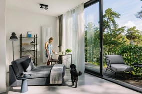 Tavolino in alluminio blu , ø 39,5 cm Ringar - White Label