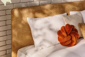 Letto matrimoniale imbottito color senape con rete inclusa 180x200 cm Noira Slim – Bonami Selection