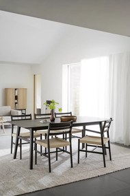 Sedie da pranzo in marrone scuro-naturale in set di 2 pezzi Harlan - Rowico