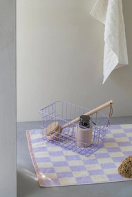 Tappetino da bagno in cotone biologica giallo chiaro e viola 50x80 cm Retro - Mette Ditmer Denmark