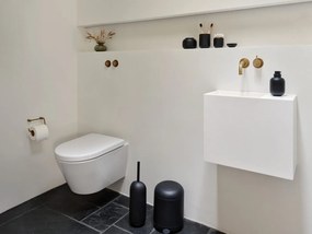 Scopino WC nero in cemento Sensu – Zone