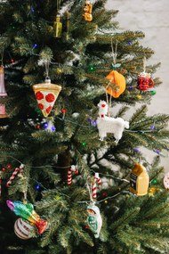 Decorazione per albero di natale in vetro fatta a mano 10,5 cm Kingfisher – Sass &amp; Belle