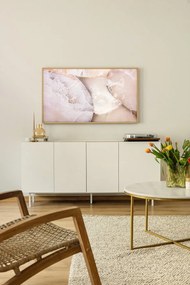 Cassettiera bassa in rovere decorata in bianco e naturale 165x78 cm Arista - Teulat