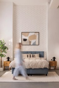 Biancheria da letto beige per letto matrimoniale 200x200 cm Seersucker - Catherine Lansfield